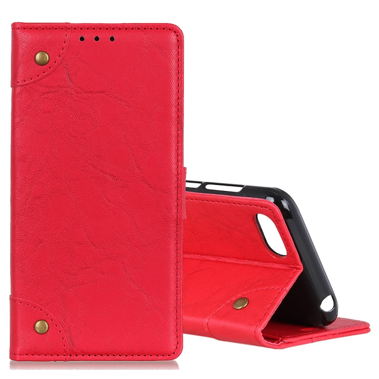 For Alcatel 1V (2019) Copper Buckle Retro Crazy Horse Texture Horizontal Flip Leather Case with Holder & Card Slots & Wallet