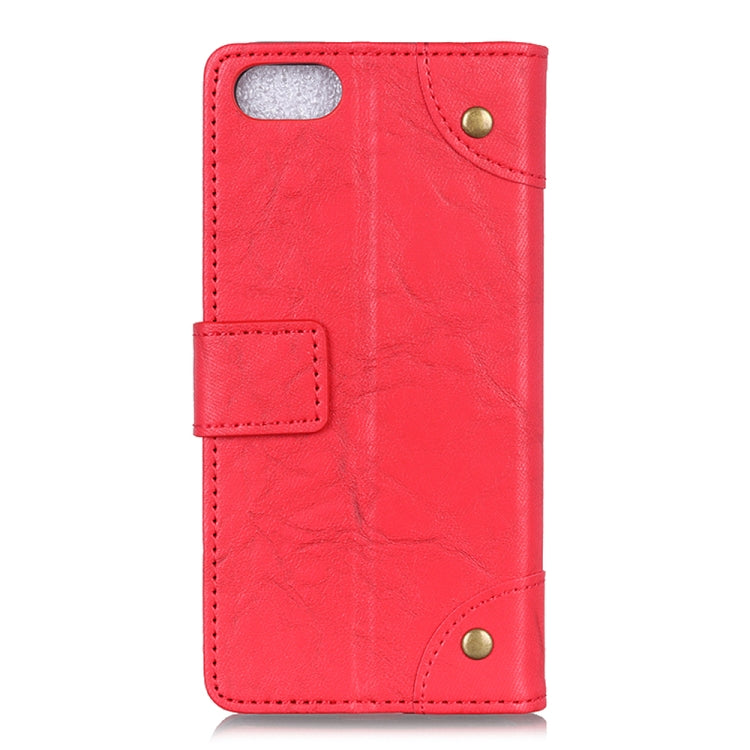 For Alcatel 1V (2019) Copper Buckle Retro Crazy Horse Texture Horizontal Flip Leather Case with Holder & Card Slots & Wallet