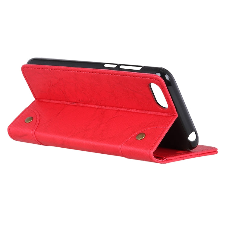 For Alcatel 1V (2019) Copper Buckle Retro Crazy Horse Texture Horizontal Flip Leather Case with Holder & Card Slots & Wallet