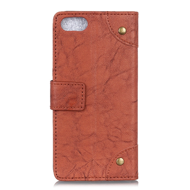 For Alcatel 1V (2019) Copper Buckle Retro Crazy Horse Texture Horizontal Flip Leather Case with Holder & Card Slots & Wallet