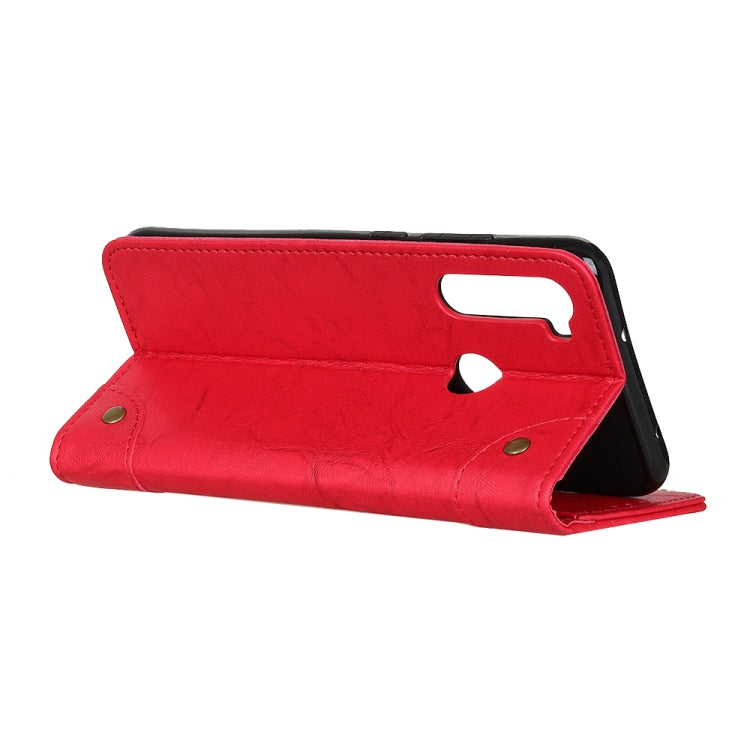 For Xiaomi Redmi Note 8T Copper Buckle Retro Crazy Horse Texture Horizontal Flip Leather Case with Holder & Card Slots & Wallet