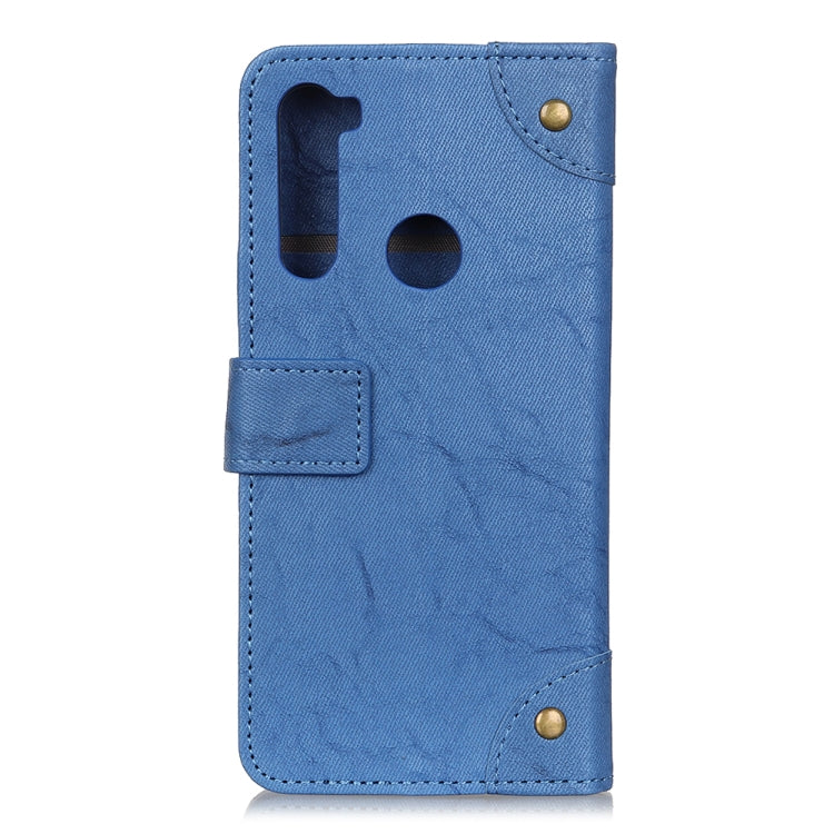 For Xiaomi Redmi Note 8T Copper Buckle Retro Crazy Horse Texture Horizontal Flip Leather Case with Holder & Card Slots & Wallet