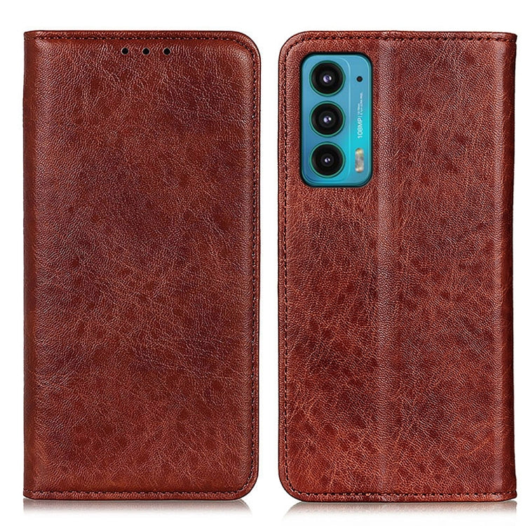 For Motorola Edge 20 Magnetic Crazy Horse Texture Horizontal Flip Leather Case with Holder & Card Slots & Wallet