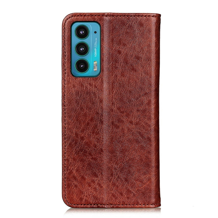 For Motorola Edge 20 Magnetic Crazy Horse Texture Horizontal Flip Leather Case with Holder & Card Slots & Wallet