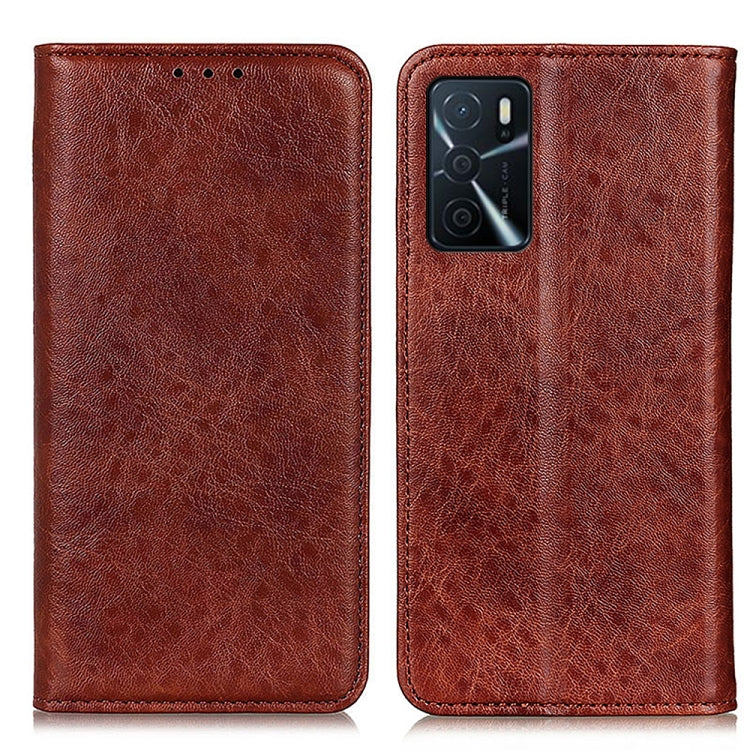 For OPPO A16 Magnetic Crazy Horse Texture Horizontal Flip Leather Case with Holder & Card Slots & Wallet
