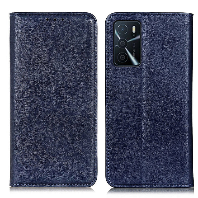For OPPO A16 Magnetic Crazy Horse Texture Horizontal Flip Leather Case with Holder & Card Slots & Wallet