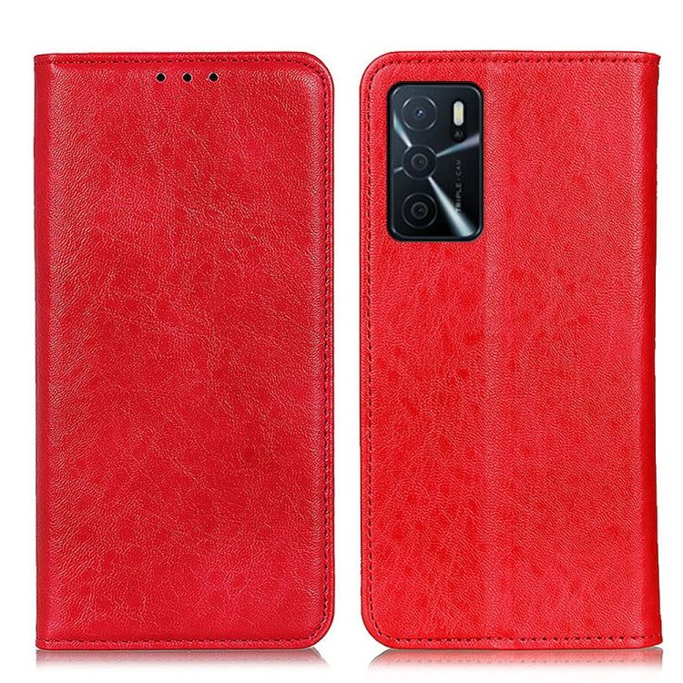 For OPPO A16 Magnetic Crazy Horse Texture Horizontal Flip Leather Case with Holder & Card Slots & Wallet