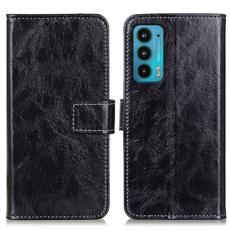 For Motorola Edge 20 Retro Crazy Horse Texture Horizontal Flip Leather Case with Holder & Card Slots & Photo Frame & Wallet