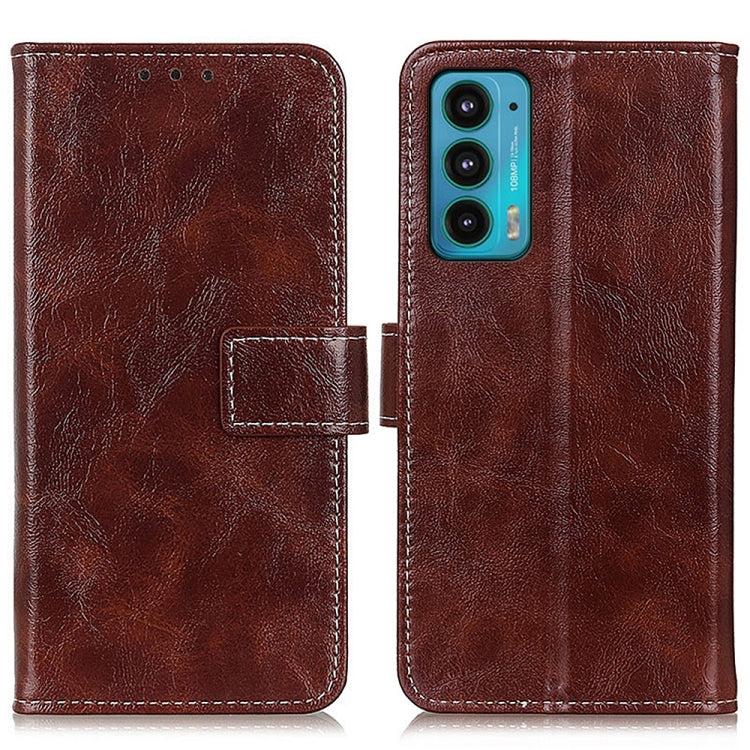 For Motorola Edge 20 Retro Crazy Horse Texture Horizontal Flip Leather Case with Holder & Card Slots & Photo Frame & Wallet