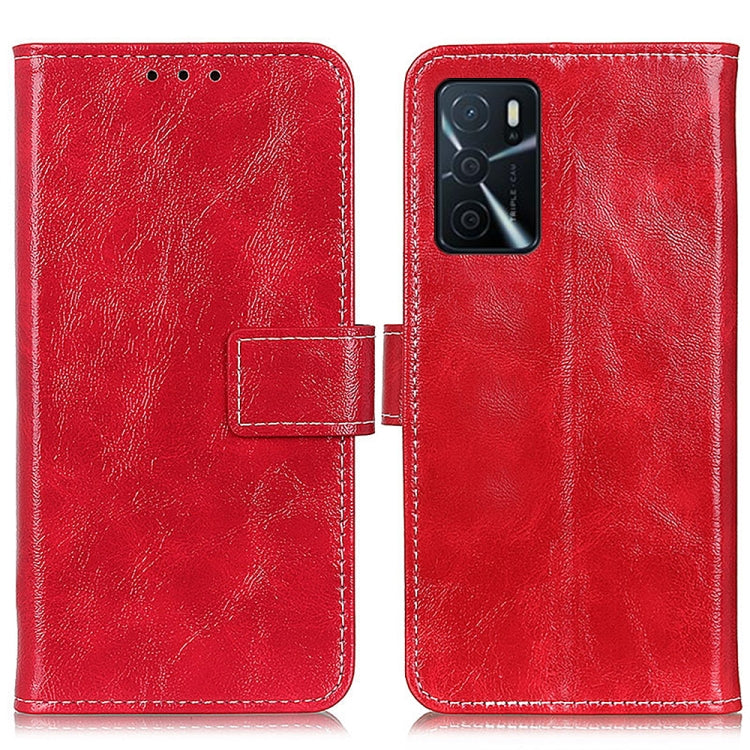 For OPPO A16 Retro Crazy Horse Texture Horizontal Flip Leather Case with Holder & Card Slots & Photo Frame & Wallet