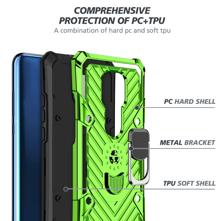 For Motorola Moto G Play 2021 Cool Armor PC + TPU Shockproof Case with 360 Degree Rotation Ring Holder
