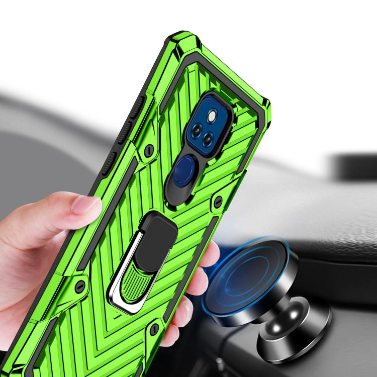 For Motorola Moto G Play 2021 Cool Armor PC + TPU Shockproof Case with 360 Degree Rotation Ring Holder