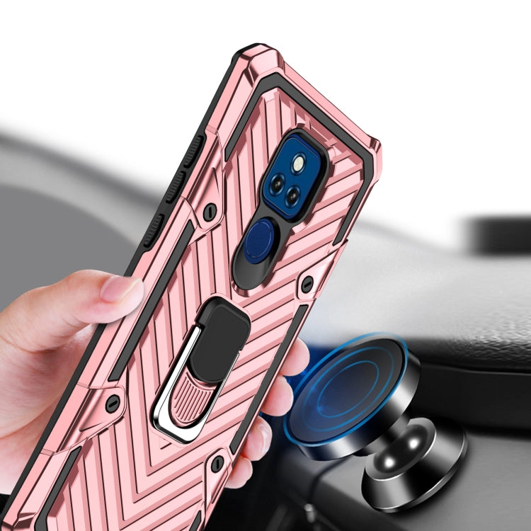 For Motorola Moto G Play 2021 Cool Armor PC + TPU Shockproof Case with 360 Degree Rotation Ring Holder