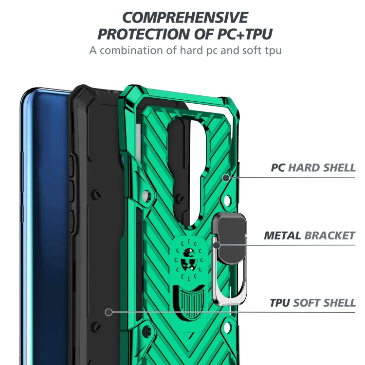For Motorola Moto G Play 2021 Cool Armor PC + TPU Shockproof Case with 360 Degree Rotation Ring Holder