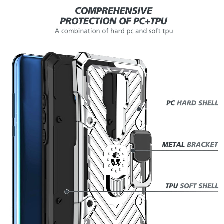 For Motorola Moto G Play 2021 Cool Armor PC + TPU Shockproof Case with 360 Degree Rotation Ring Holder
