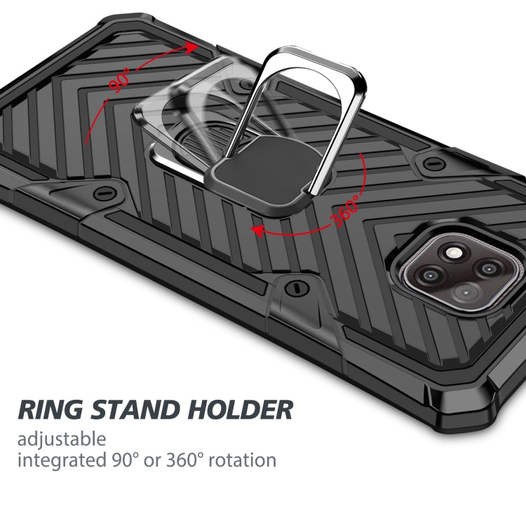 For Motorola Moto G Power 2021 Cool Armor PC + TPU Shockproof Case with 360 Degree Rotation Ring Holder