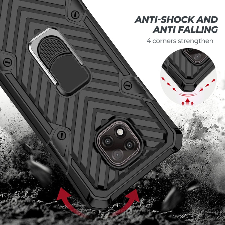 For Motorola Moto G Power 2021 Cool Armor PC + TPU Shockproof Case with 360 Degree Rotation Ring Holder