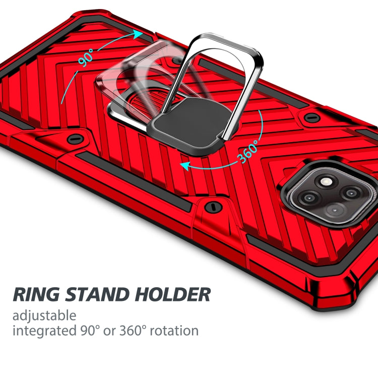 For Motorola Moto G Power 2021 Cool Armor PC + TPU Shockproof Case with 360 Degree Rotation Ring Holder