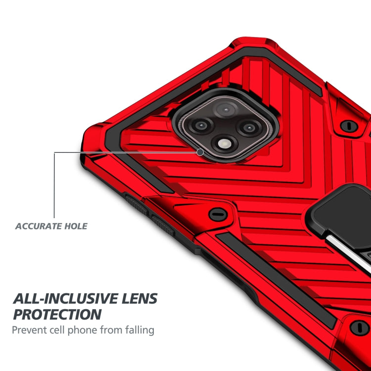 For Motorola Moto G Power 2021 Cool Armor PC + TPU Shockproof Case with 360 Degree Rotation Ring Holder