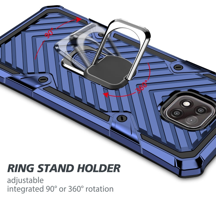 For Motorola Moto G Power 2021 Cool Armor PC + TPU Shockproof Case with 360 Degree Rotation Ring Holder
