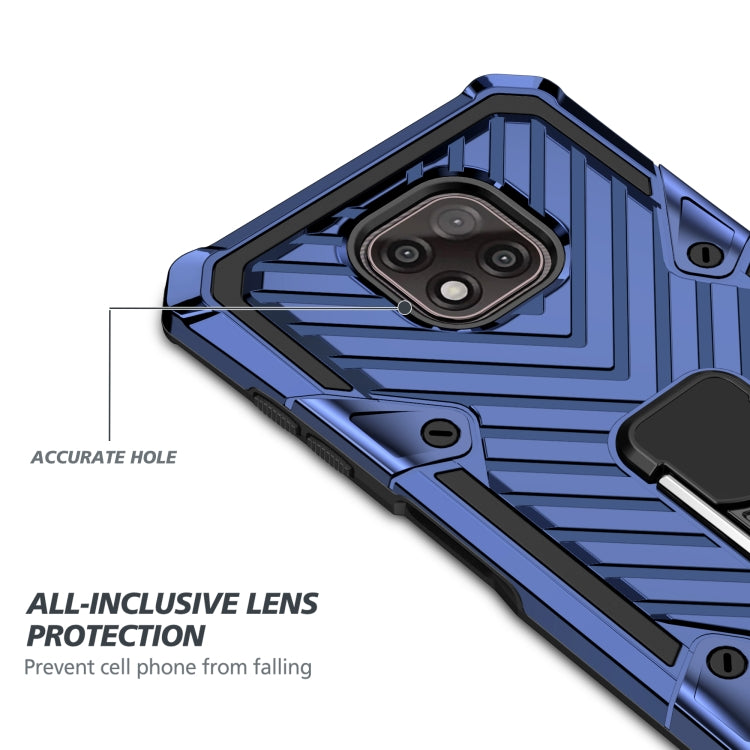 For Motorola Moto G Power 2021 Cool Armor PC + TPU Shockproof Case with 360 Degree Rotation Ring Holder