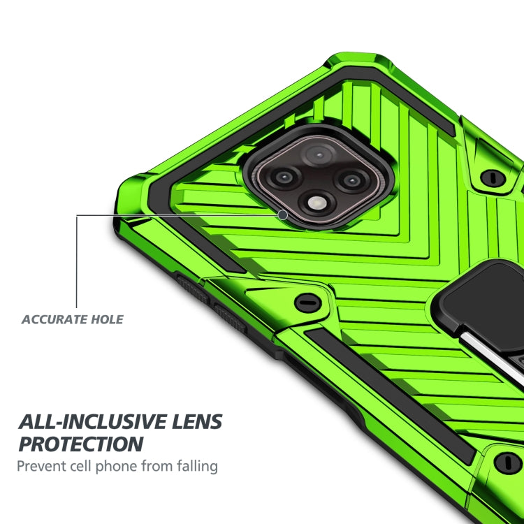 For Motorola Moto G Power 2021 Cool Armor PC + TPU Shockproof Case with 360 Degree Rotation Ring Holder