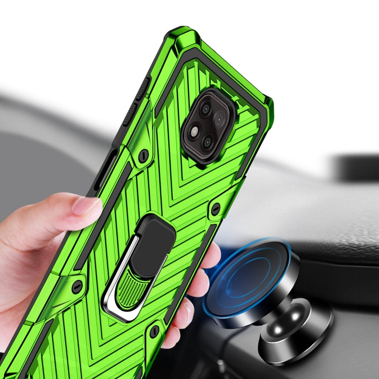 For Motorola Moto G Power 2021 Cool Armor PC + TPU Shockproof Case with 360 Degree Rotation Ring Holder