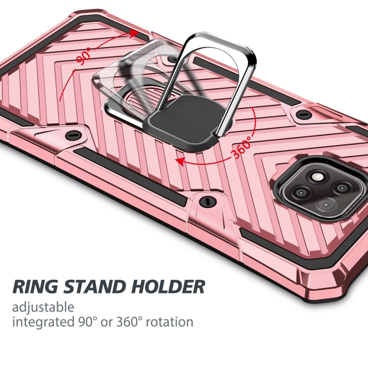 For Motorola Moto G Power 2021 Cool Armor PC + TPU Shockproof Case with 360 Degree Rotation Ring Holder