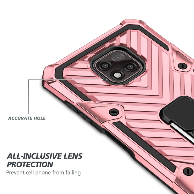 For Motorola Moto G Power 2021 Cool Armor PC + TPU Shockproof Case with 360 Degree Rotation Ring Holder