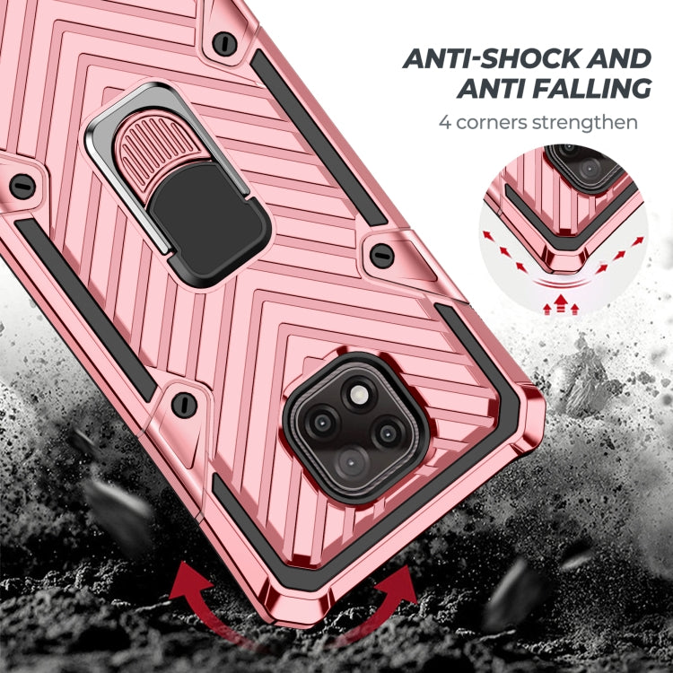 For Motorola Moto G Power 2021 Cool Armor PC + TPU Shockproof Case with 360 Degree Rotation Ring Holder
