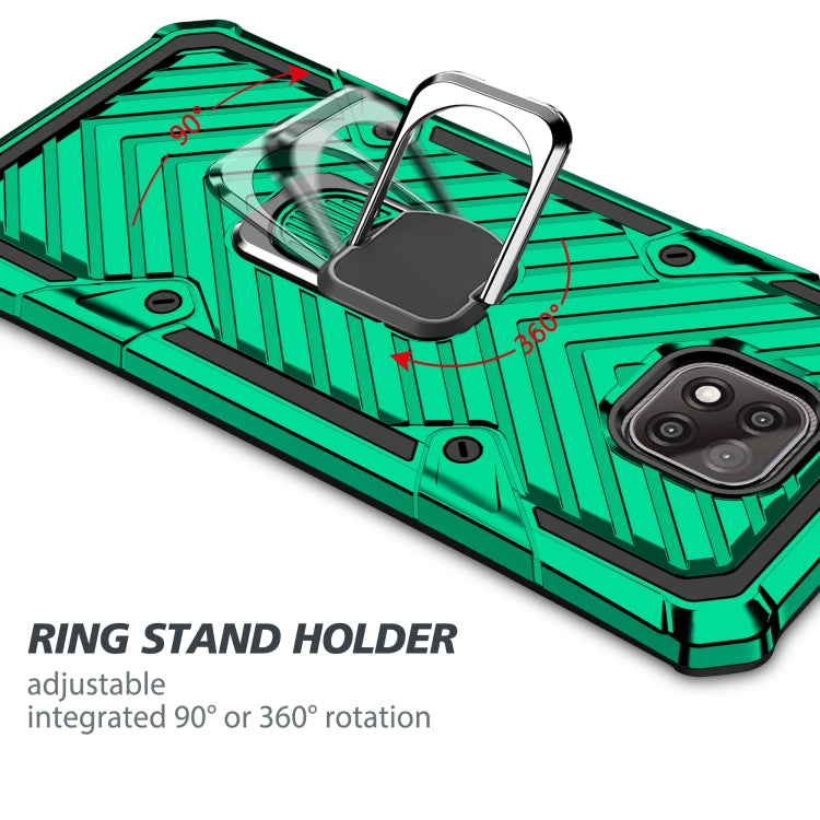 For Motorola Moto G Power 2021 Cool Armor PC + TPU Shockproof Case with 360 Degree Rotation Ring Holder