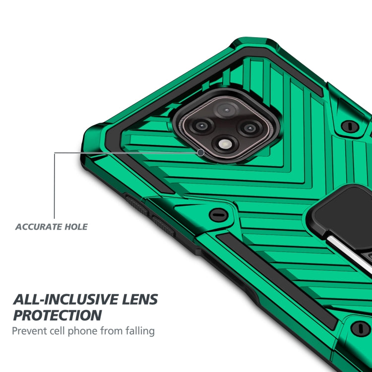 For Motorola Moto G Power 2021 Cool Armor PC + TPU Shockproof Case with 360 Degree Rotation Ring Holder