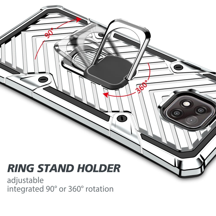 For Motorola Moto G Power 2021 Cool Armor PC + TPU Shockproof Case with 360 Degree Rotation Ring Holder
