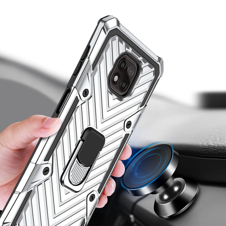 For Motorola Moto G Power 2021 Cool Armor PC + TPU Shockproof Case with 360 Degree Rotation Ring Holder