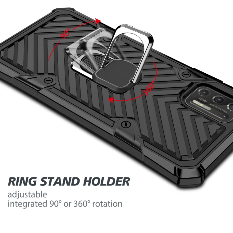 For Motorola Moto G Stylus 2021 Cool Armor PC + TPU Shockproof Case with 360 Degree Rotation Ring Holder