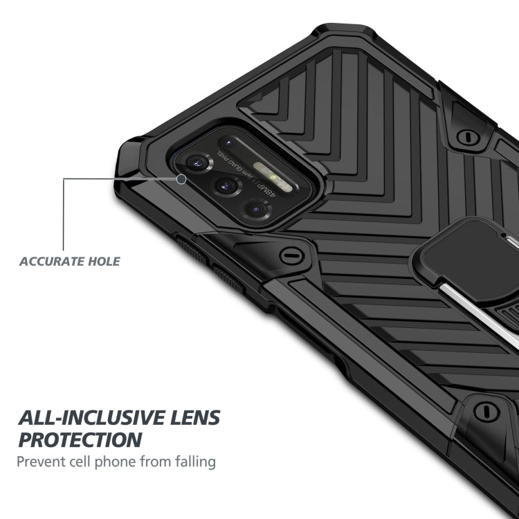 For Motorola Moto G Stylus 2021 Cool Armor PC + TPU Shockproof Case with 360 Degree Rotation Ring Holder