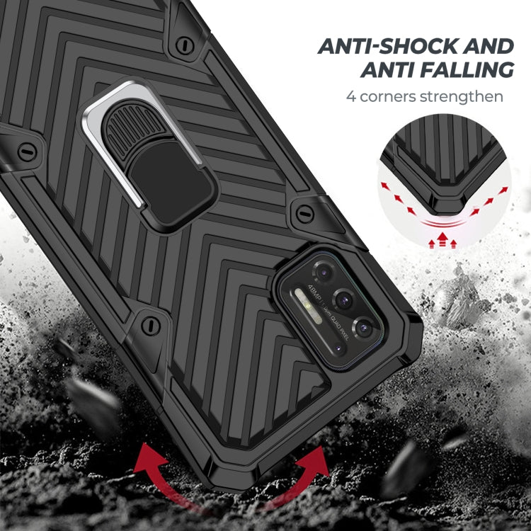 For Motorola Moto G Stylus 2021 Cool Armor PC + TPU Shockproof Case with 360 Degree Rotation Ring Holder