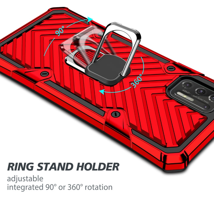 For Motorola Moto G Stylus 2021 Cool Armor PC + TPU Shockproof Case with 360 Degree Rotation Ring Holder