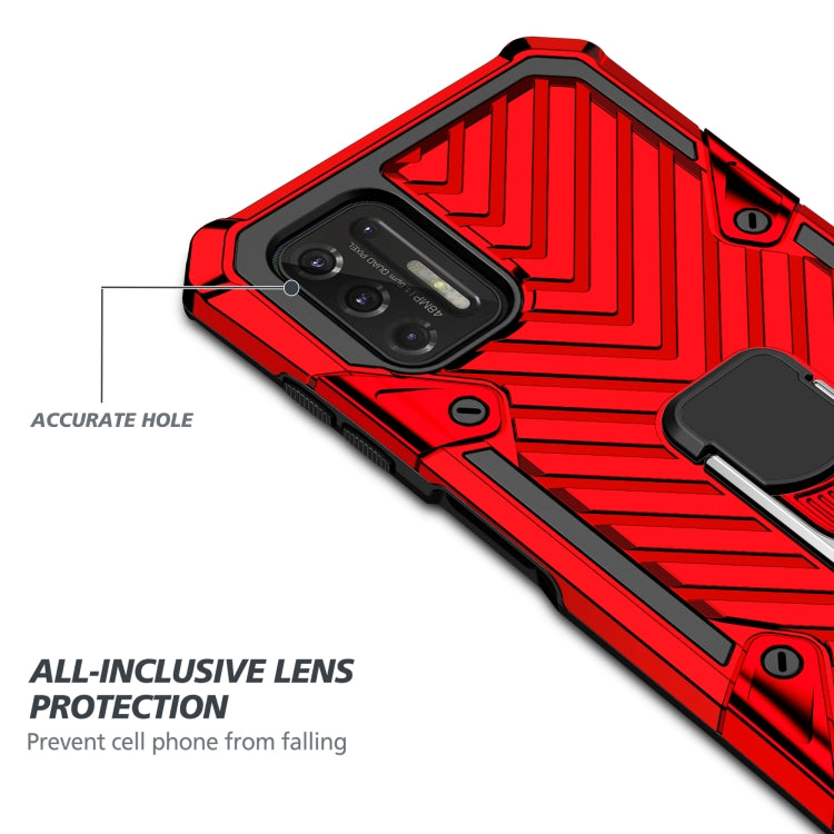 For Motorola Moto G Stylus 2021 Cool Armor PC + TPU Shockproof Case with 360 Degree Rotation Ring Holder