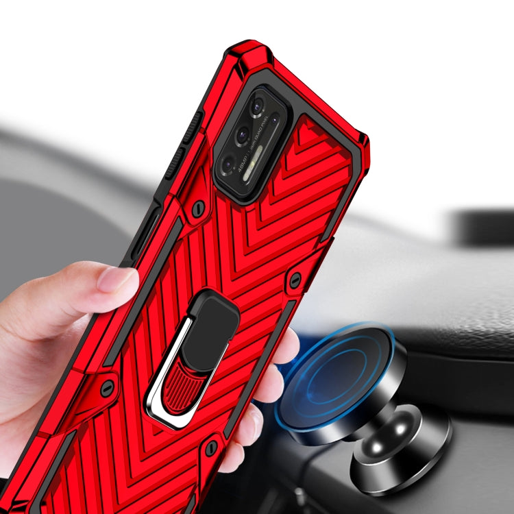 For Motorola Moto G Stylus 2021 Cool Armor PC + TPU Shockproof Case with 360 Degree Rotation Ring Holder