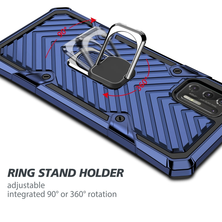 For Motorola Moto G Stylus 2021 Cool Armor PC + TPU Shockproof Case with 360 Degree Rotation Ring Holder