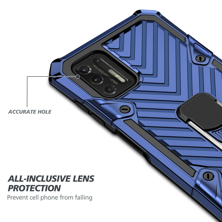 For Motorola Moto G Stylus 2021 Cool Armor PC + TPU Shockproof Case with 360 Degree Rotation Ring Holder
