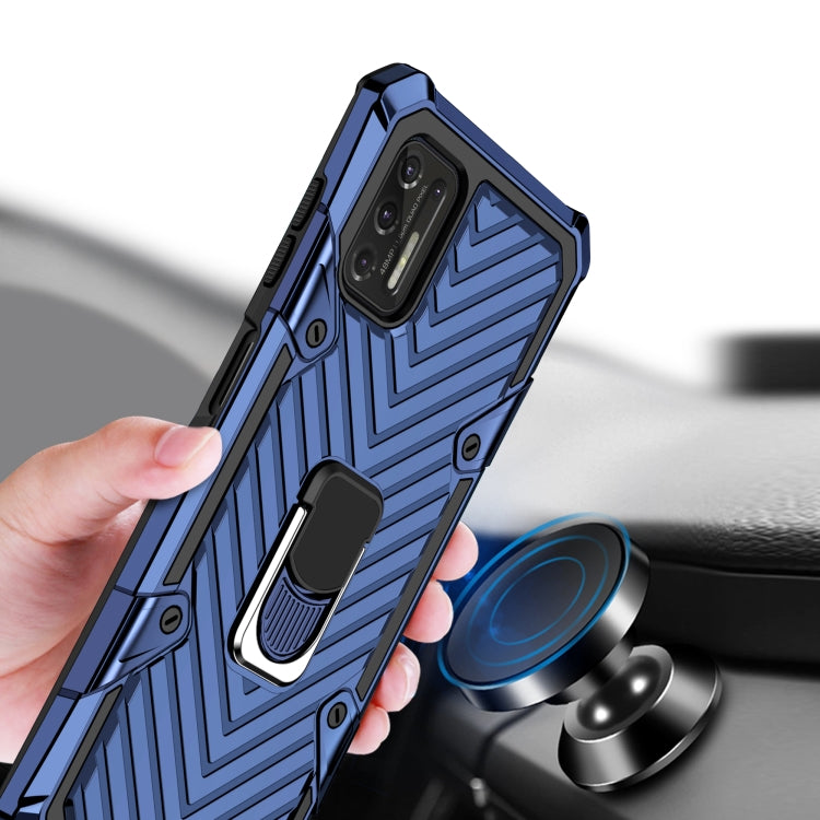 For Motorola Moto G Stylus 2021 Cool Armor PC + TPU Shockproof Case with 360 Degree Rotation Ring Holder