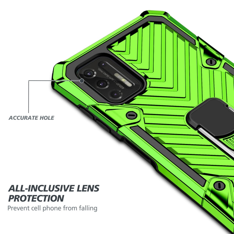 For Motorola Moto G Stylus 2021 Cool Armor PC + TPU Shockproof Case with 360 Degree Rotation Ring Holder