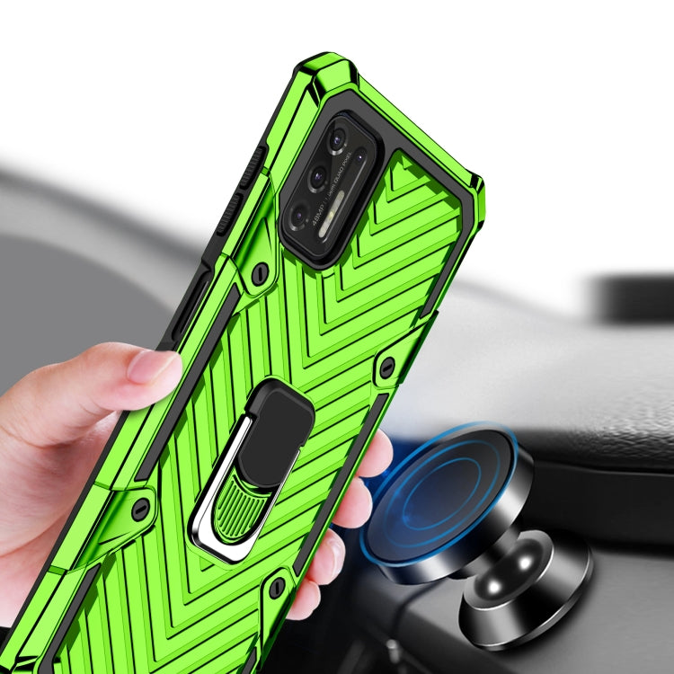 For Motorola Moto G Stylus 2021 Cool Armor PC + TPU Shockproof Case with 360 Degree Rotation Ring Holder