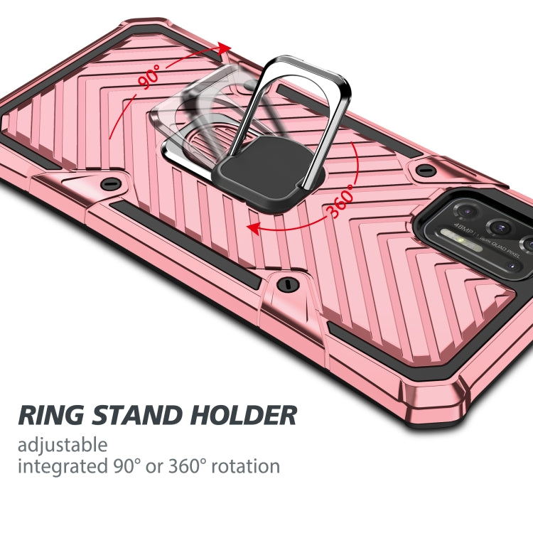 For Motorola Moto G Stylus 2021 Cool Armor PC + TPU Shockproof Case with 360 Degree Rotation Ring Holder