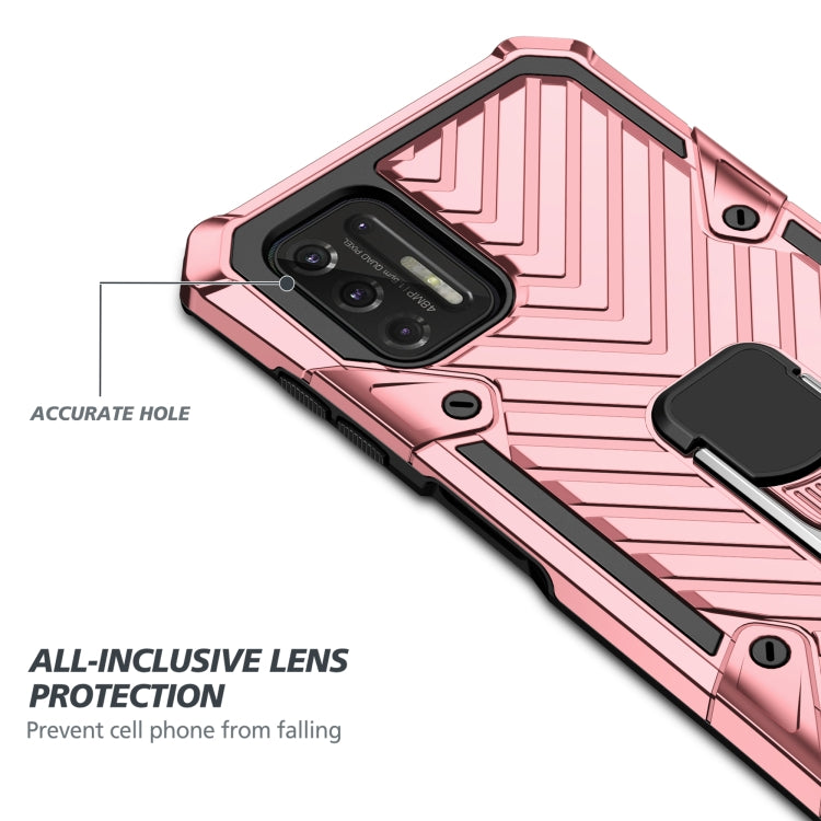 For Motorola Moto G Stylus 2021 Cool Armor PC + TPU Shockproof Case with 360 Degree Rotation Ring Holder
