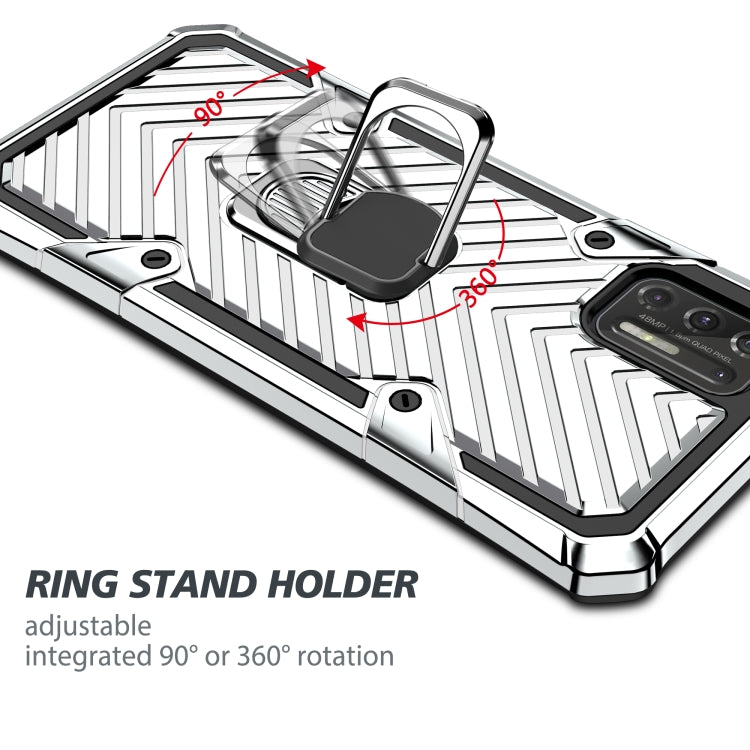For Motorola Moto G Stylus 2021 Cool Armor PC + TPU Shockproof Case with 360 Degree Rotation Ring Holder