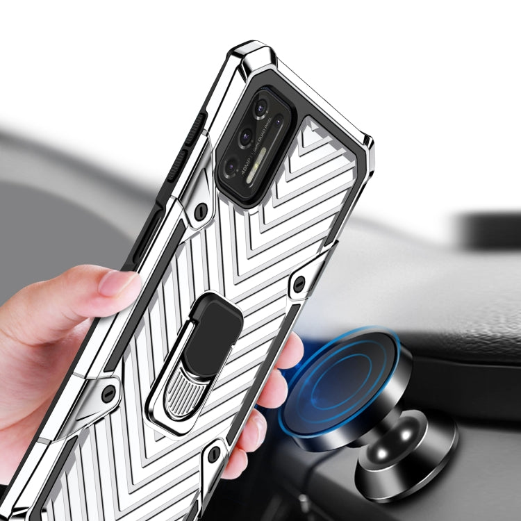 For Motorola Moto G Stylus 2021 Cool Armor PC + TPU Shockproof Case with 360 Degree Rotation Ring Holder