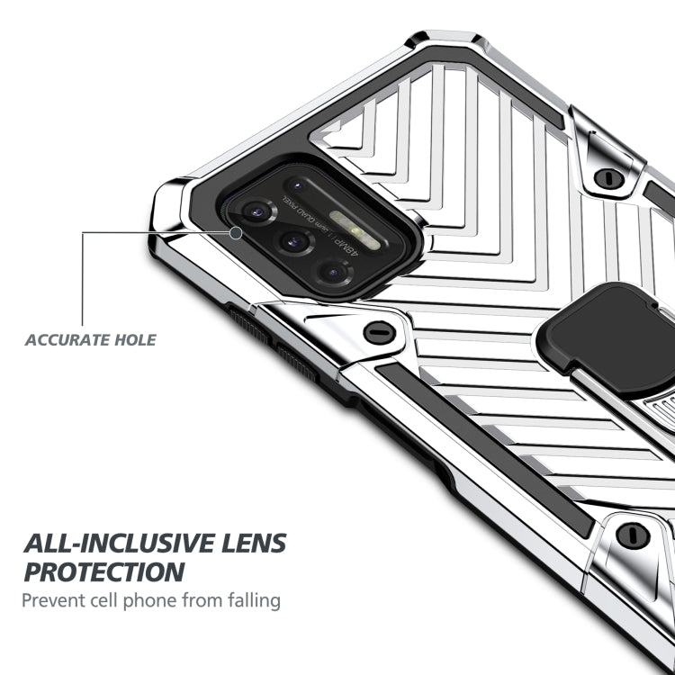 For Motorola Moto G Stylus 2021 Cool Armor PC + TPU Shockproof Case with 360 Degree Rotation Ring Holder